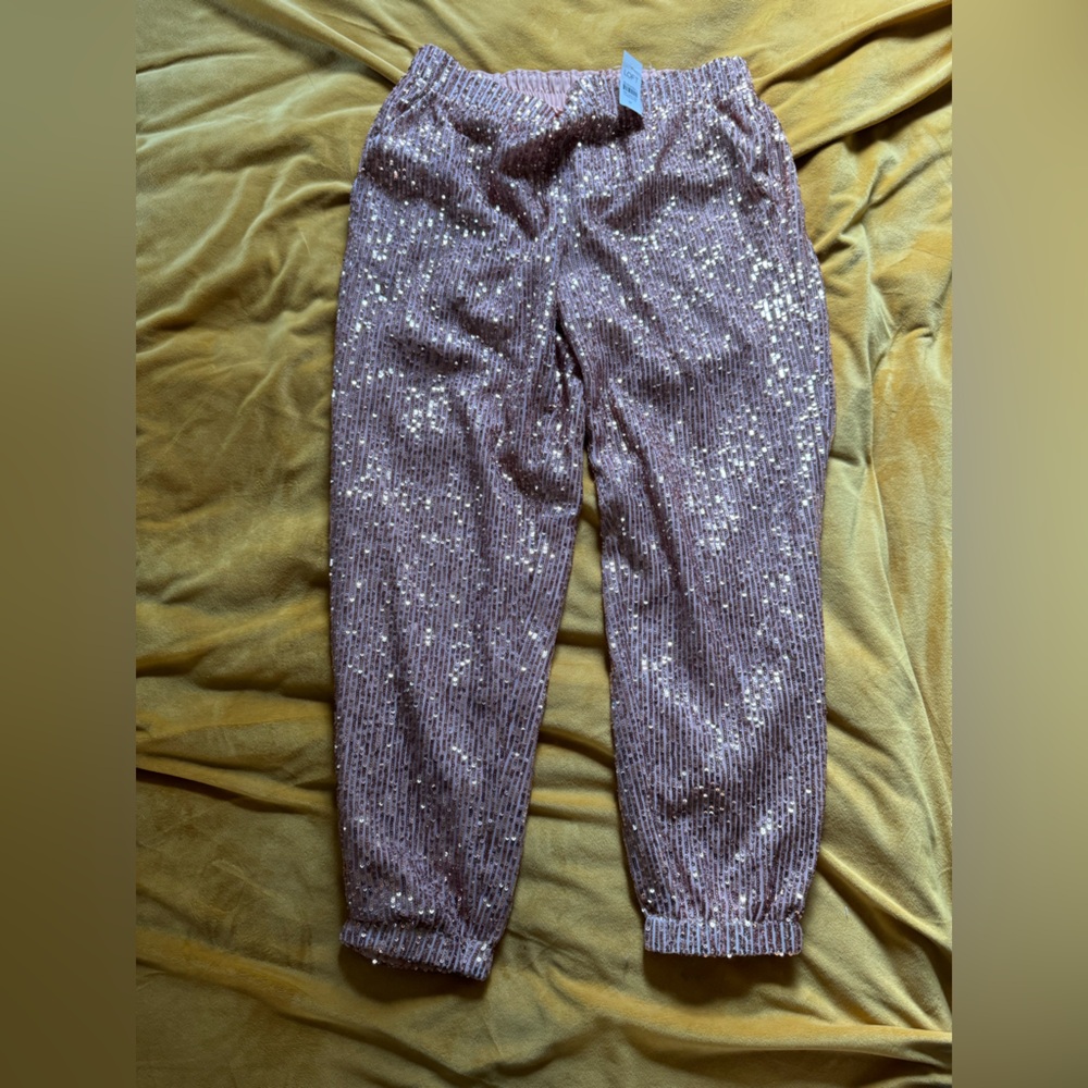 Pink sparkle pants. Size Medium. Never worn.